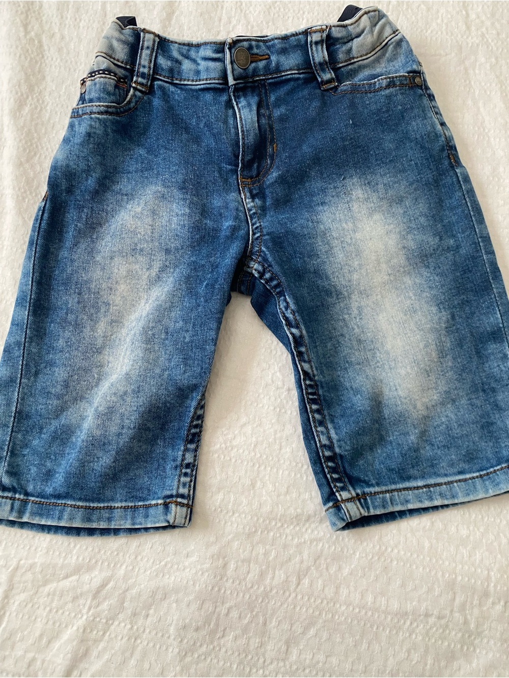 Mayoral Faded Blue Denim Jean Shorts